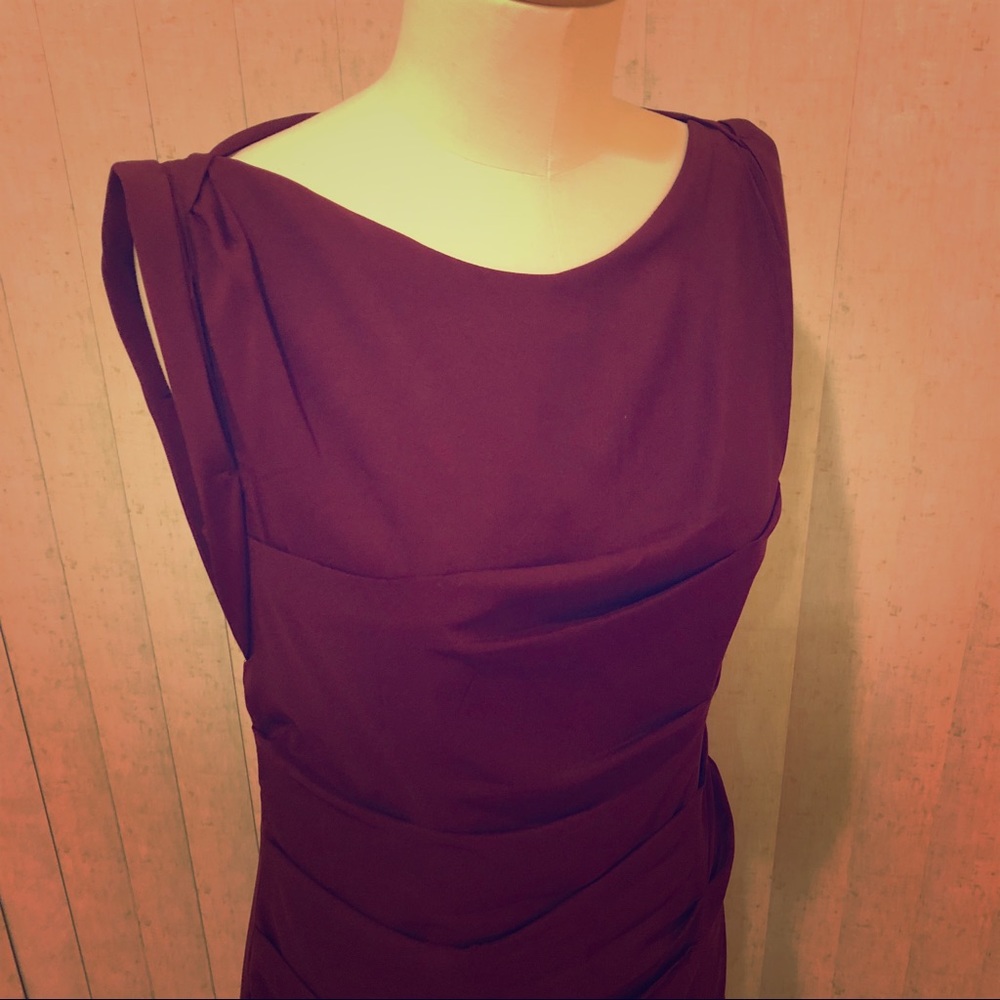 💼 Express 🥂burgundy sleeveless ruched dress